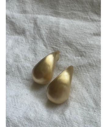 Satin Drop Earrings - Gold
