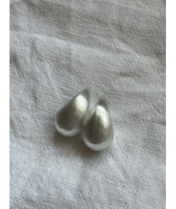 Satin Drop Earrings - Silver