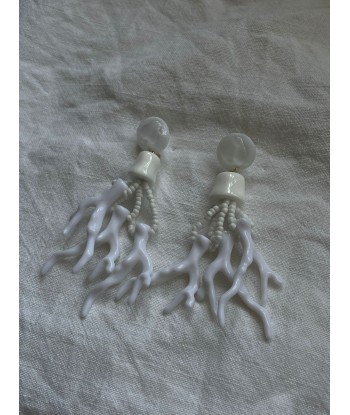 Coral Earrings - White