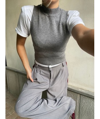 Basic Vest Sweater - Grey