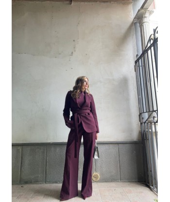 Sash Suit - Burgundy