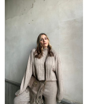 Ribbed Sweater Set - Mink...