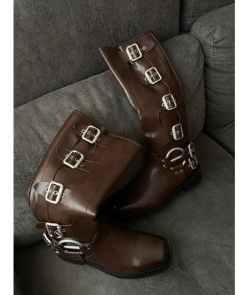 Biker Boots Buckles - Dark...