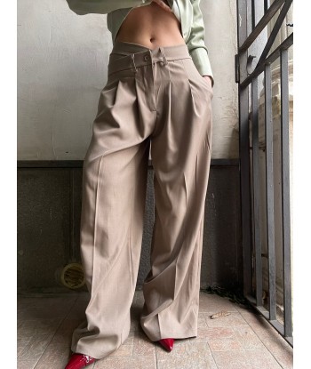 Pantaloni Double Waist - Taupe